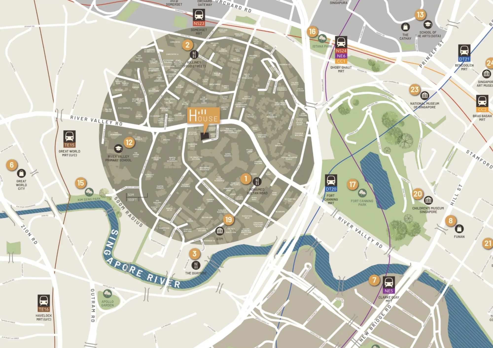 Hill House location map