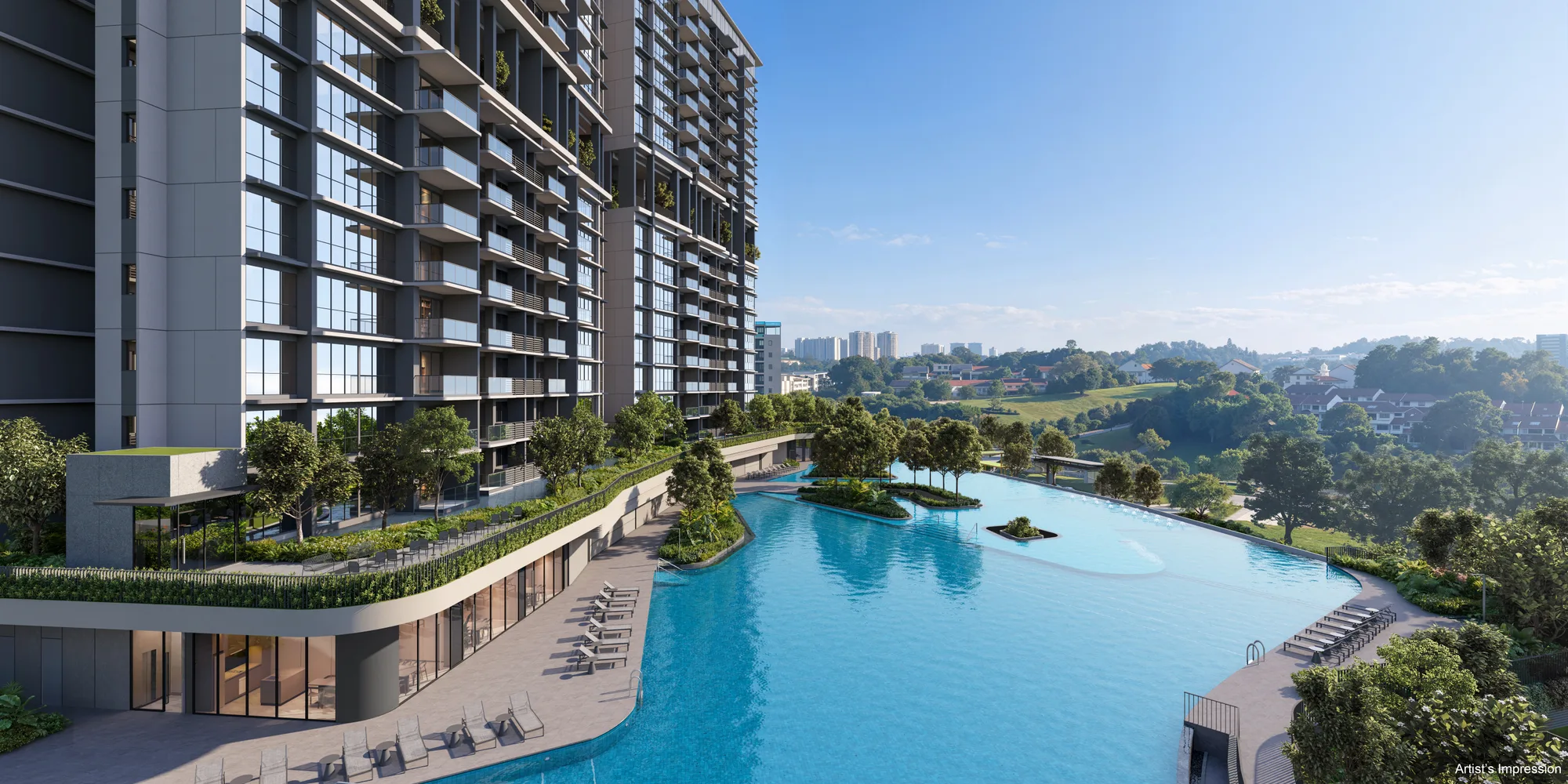Lentor Gardens Residences — artist's impression of the tower elevations