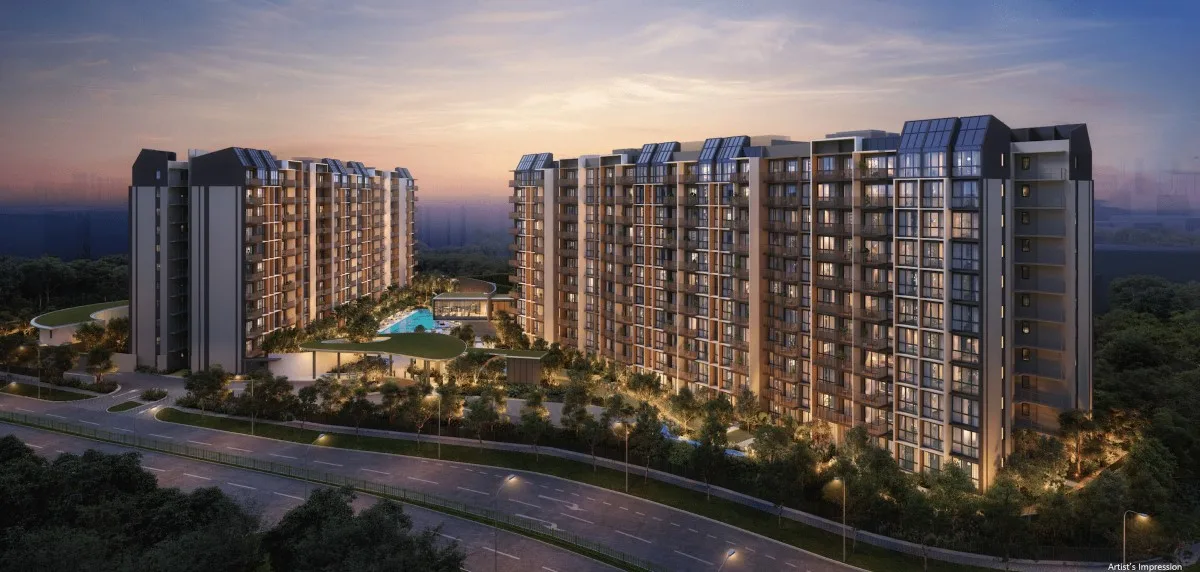 Norwood Grand at dusk, completed and handed over