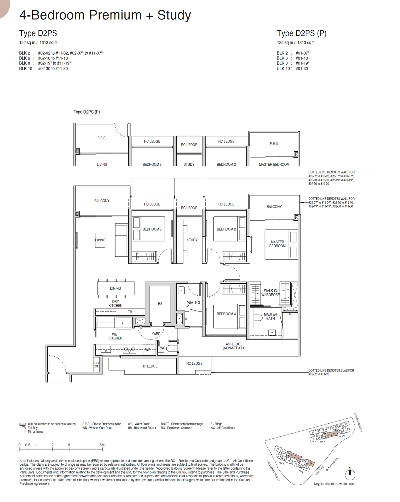 Norwood Grand 4 Bedroom Premium + Study floor plan, 1,313 sqft