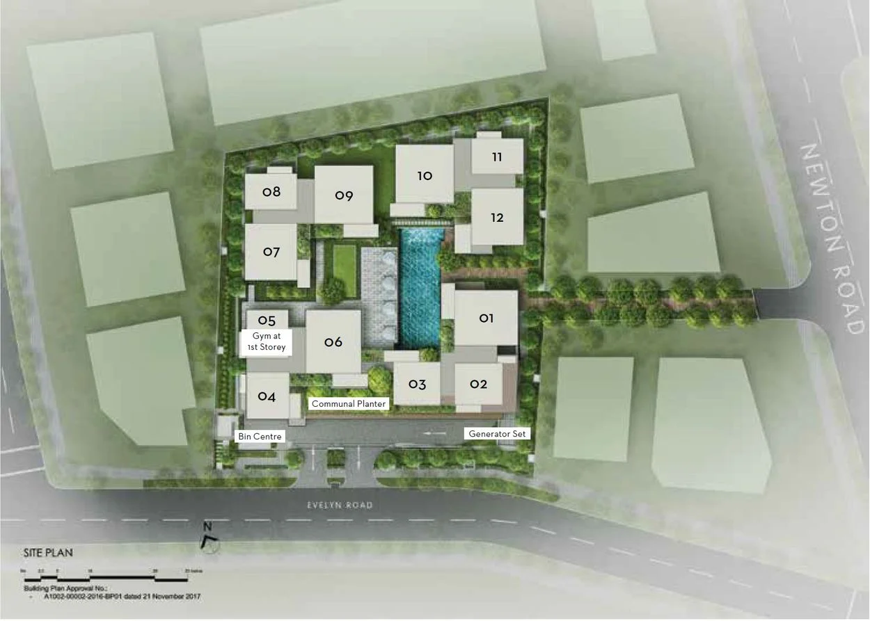 10 Evelyn site plan